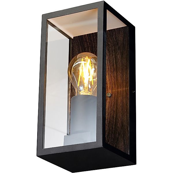 Eco-Light Außenleuchte Karo 1100112 klassisch Holzoptik E27 günstig online kaufen