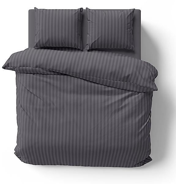One Home Bettwäsche Damast, Mikrofaser, gestreift günstig online kaufen