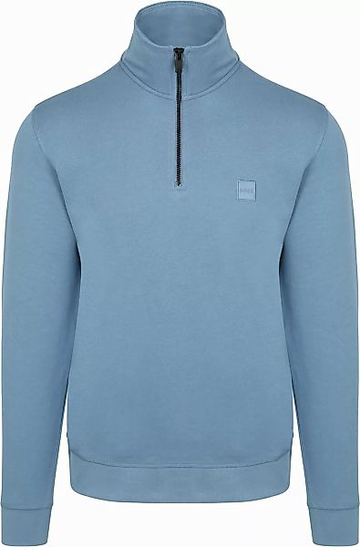 BOSS Zetrust Halfzip Pullover Blau - Größe L günstig online kaufen
