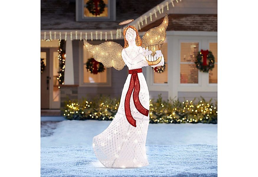 COSTWAY Weihnachtsfigur, mit 120 LED-Lichtern, 150cm hoch, Weihnachtsdeko günstig online kaufen