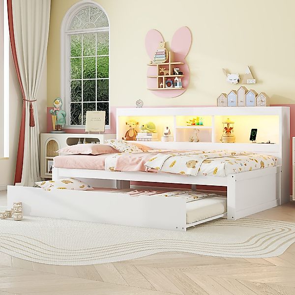 Merax Daybed 90x200cm mit Ausziehbett 90x190cm günstig online kaufen