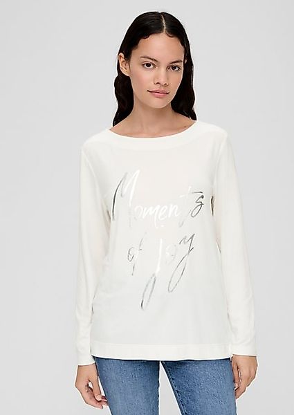 s.Oliver Langarmshirt Longsleeve aus Viskosestretch Ziernaht günstig online kaufen