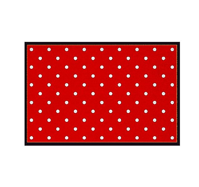 Alltagszauber Fußmatte POLKA DOT rot oder blau mit weißen Punkten - 3 Größe günstig online kaufen