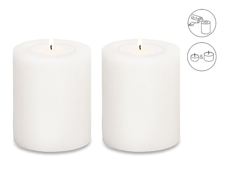 EDZARD Stumpenkerze Cornelius Ø 8 cm, (H 9 cm) Stumpenkerzen-Optik, Dauerke günstig online kaufen