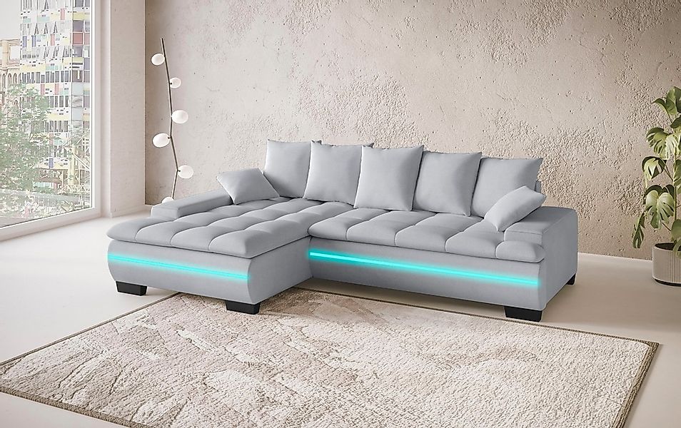 Mr. Couch Ecksofa »Haiti II, L-Form«, RGB-LED Beleuchtung, wahlweise mit Ka günstig online kaufen