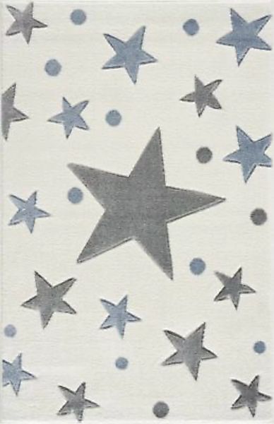 Kids Love Rugs Kinderteppich Sterne creme/hellblau Gr. 90 x 150 günstig online kaufen