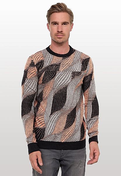 Rusty Neal Strickpullover, im angesagten Wellen-Design günstig online kaufen