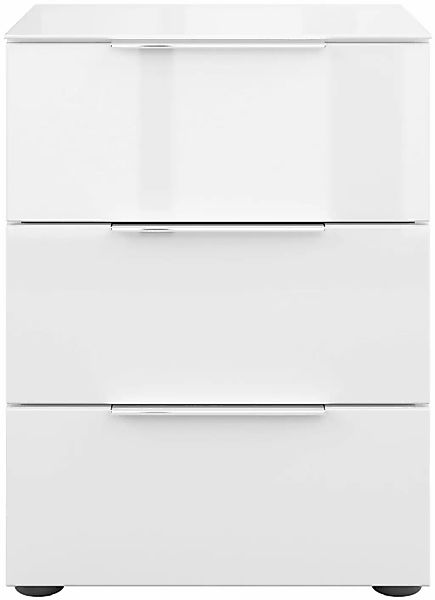 Manjana Möbel Nachtkommode "mit Chrom oder Schwarz matten Metallgriffen" mi günstig online kaufen