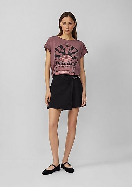 QS Shorts Denim-Skort mit Ketten-Detail günstig online kaufen