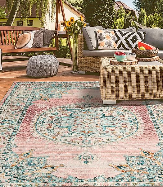 merinos Teppich "Salsa Outdoor 20053" rechteckig 4 mm Höhe In- und Outdoor günstig online kaufen