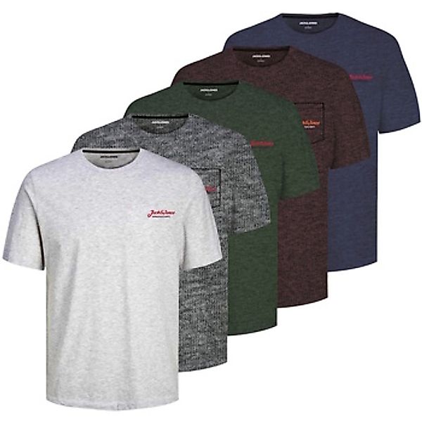 Jack & Jones  T-Shirt T-Shirt Erik Kurzarmshirt 5er pack günstig online kaufen