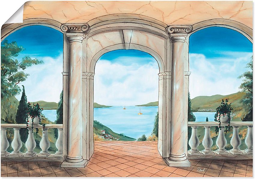 Artland Wandbild "griechische Terrasse", Europa, (1 St.), als Leinwandbild, günstig online kaufen
