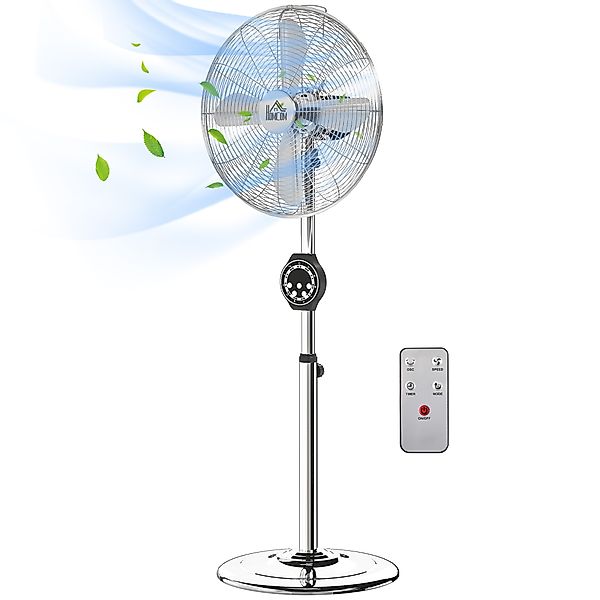 HOMCOM Kraftvoller Standventilator 50 W, höhenverstellbarer Ventilator 120- günstig online kaufen