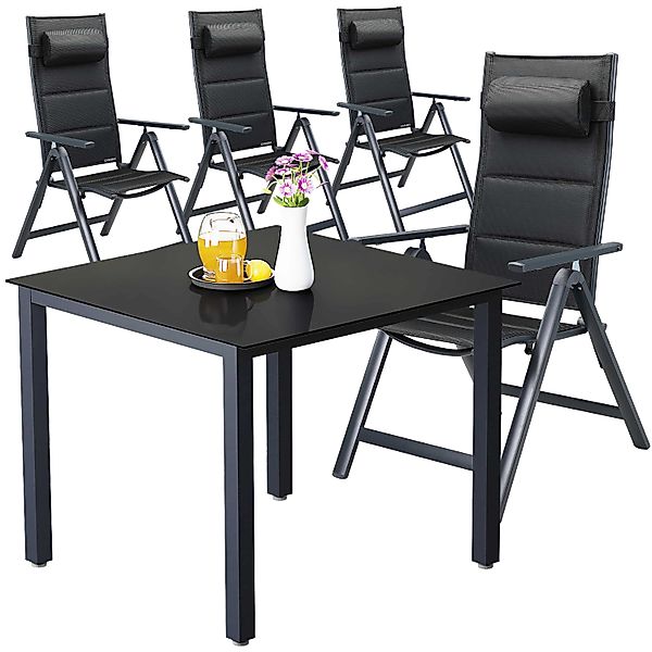 Garten-Sitzgruppe Bern Premium 5-tlg Anthrazit Alu günstig online kaufen