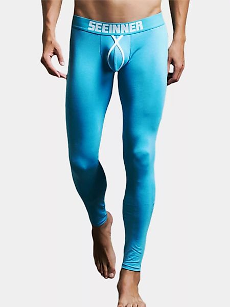 Herren Sexy Beutel Long Johns Dünne Baumwolle Bequeme Spandex Stretch Plain günstig online kaufen