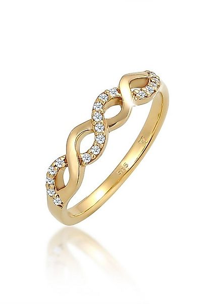 Elli DIAMONDS Verlobungsring Infinity Diamant Weiß Brillantschliff (0.09ct) günstig online kaufen