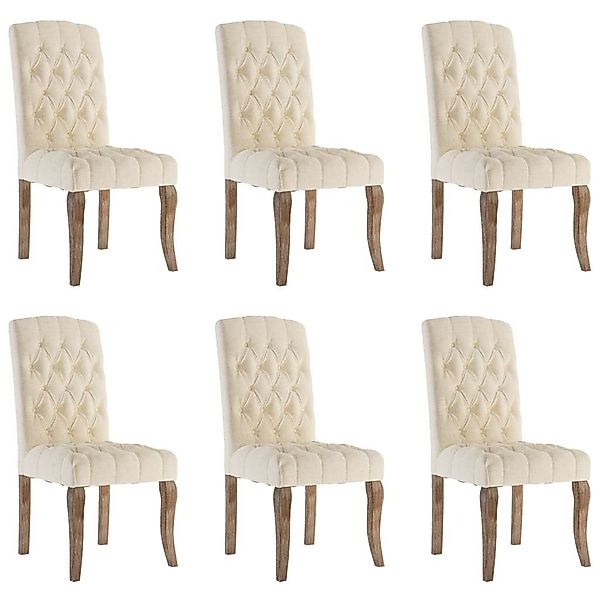 vidaXL Esszimmerstuhl Esszimmerstühle 6 Stk. Beige günstig online kaufen