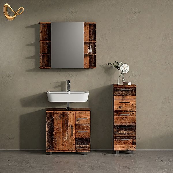 Livinity® Midischrank Eisak, Eiche rustikal, 30 günstig online kaufen