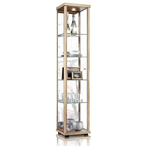 K-Möbel Glasvitrine C1016 (Glasvitrine (176x37x33 cm) günstig online kaufen