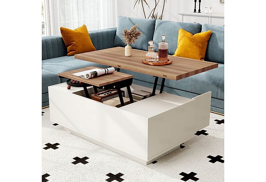 STILVORA Couchtisch Hebbarer-Beistelltisch mit verstecktem Stauraum Essstis günstig online kaufen