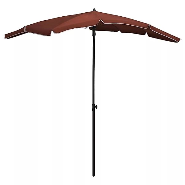 Sonnenschirm Mit Mast 200x130 Cm Terracotta-rot günstig online kaufen
