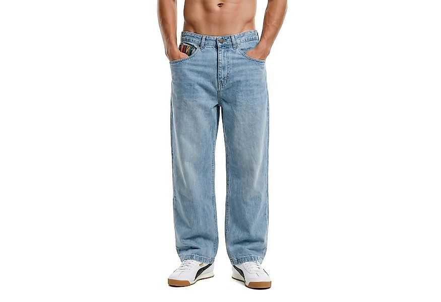 COLUCCI Loose-fit-Jeans Jeans Colucci Baggy Knit Detail Dezent platzierte D günstig online kaufen