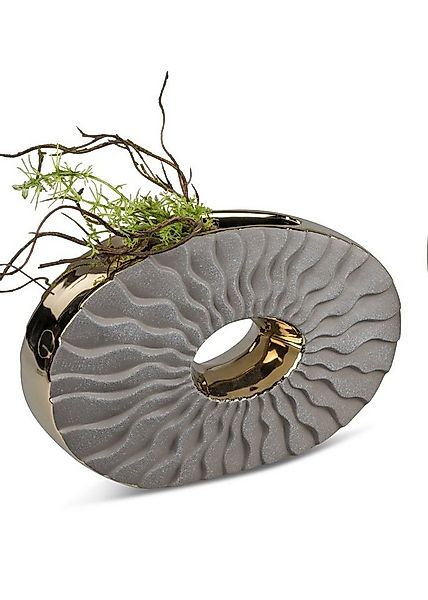 Small-Preis Tischvase Dekovase Formano Vase Tischvase oval oder rund Sand/G günstig online kaufen