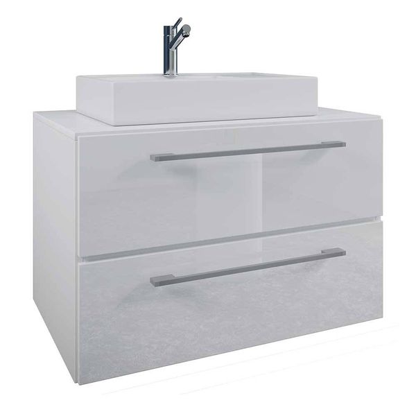 Waschtisch mit Keramikbecken in Weiß die Wandmontage günstig online kaufen