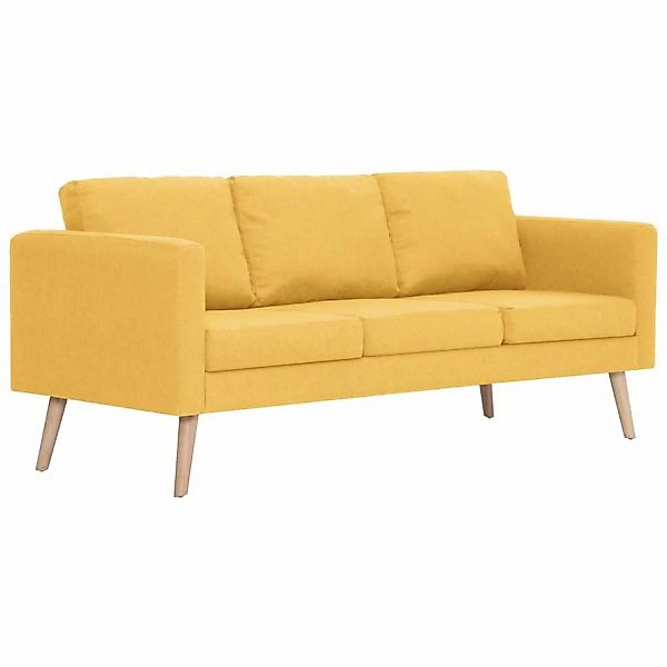 vidaXL Sofa, 3-Sitzer-Sofa Stoff Gelb günstig online kaufen