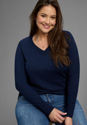 Laura Scott CURVE Strickpullover figurumspielend, mit günstig online kaufen