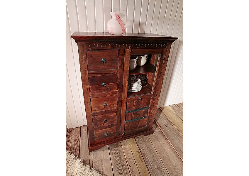 Massivmoebel24 Standvitrine #417 (Vitrine Akazie 95x45x147 günstig online kaufen