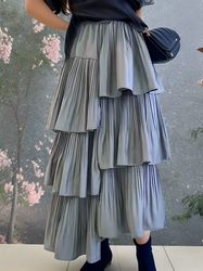 DEBAIJIA Midirock Damen Frühling Sommer Elegant günstig online kaufen