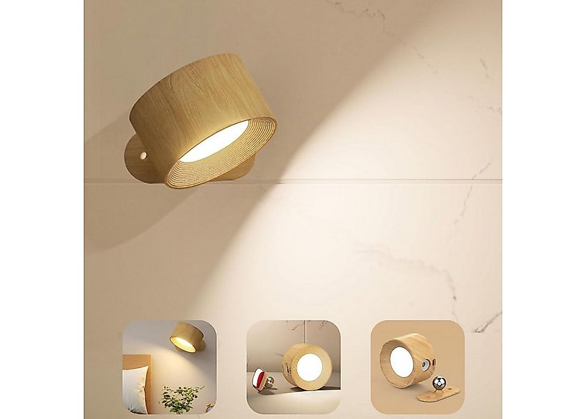 SinLaw LED Wandleuchte LED Wandleuchte Innen, Wandlampe mit Akku 1 Stück, 3 günstig online kaufen