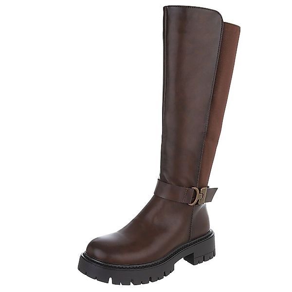 Ital-Design Moderne Damenstiefel mit Schnalle für günstig online kaufen