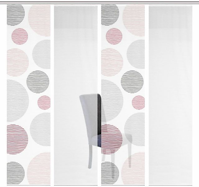 Vision S Schiebegardine "4ER SET BORDEN" Paneelwagen 4 Stk. tlg. HxB: 260x6 günstig online kaufen