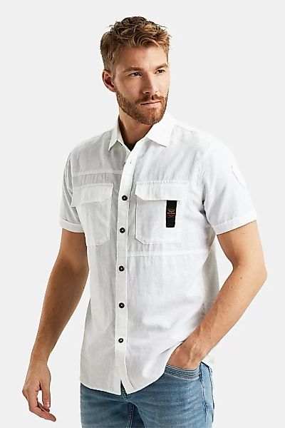 PME Legend Short Sleeve Hemd Leinen Weiss - Größe L günstig online kaufen