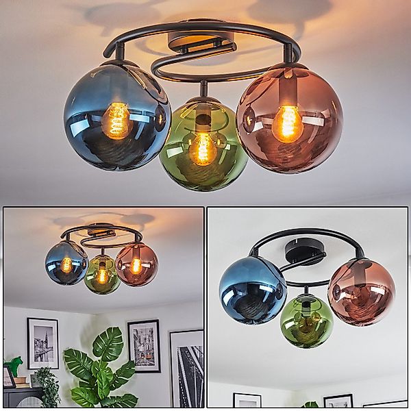 hofstein Deckenleuchte Deckenlampe aus Metall/Glas in günstig online kaufen