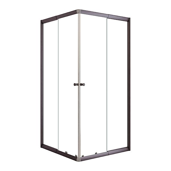 Schulte Dusche Sunny Eckeinstieg mit Schiebetüren Gunmetal Klar 180 x 75-90 günstig online kaufen