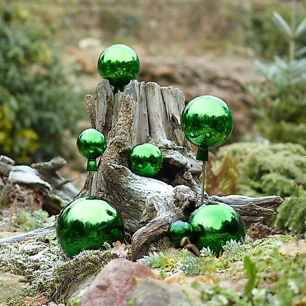 Rosenkugel grün verspiegelt Gartenflair 8cm günstig online kaufen