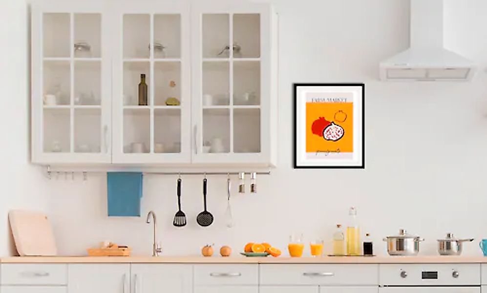 queence Bild »Pomegranate«, Obst-Obst Bilder-Kunst-Abstrakt-Essen-Lebensmit günstig online kaufen