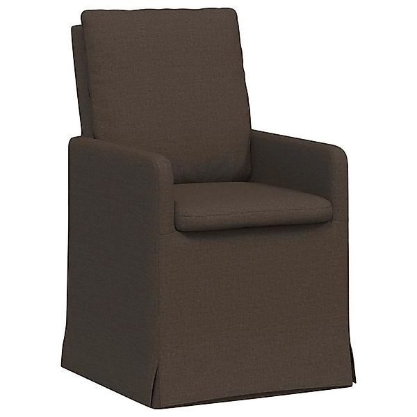 vidaXL Esszimmerstühle 2 Stk Dunkelgrau 57 x 67 x 98 cm Leinen 42017915 günstig online kaufen