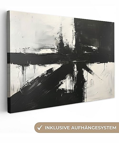 OneMillionCanvasses® Leinwandbild Modern - Schwarz und weiß - Abstrakt - Ku günstig online kaufen