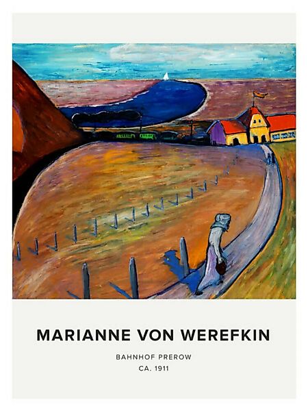 Poster / Leinwandbild - Marianne Von Werefkin: Bahnhof Prerow (Ca. 1911) - günstig online kaufen