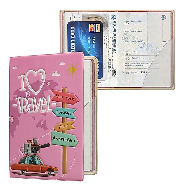 kwmobile Etui Reisepass Kunststoff Schutzhülle Ausweis günstig online kaufen