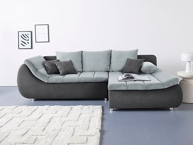 Home affaire Ecksofa »Imola, elegant und modern, aktuelle Steppung im Sitz, günstig online kaufen