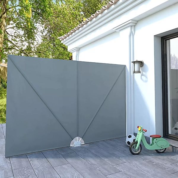 Faltbarer Terrassen-seitenfächer Grau 300ã200 Cm günstig online kaufen