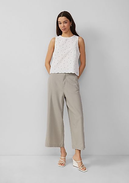 QS 7/8-Hose Culotte aus Leinenmix günstig online kaufen
