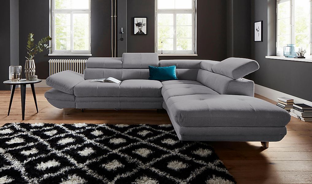 COTTA Ecksofa "Enterprise L-Form", mit Arm- & Kopfteilverstellung, wahlweis günstig online kaufen