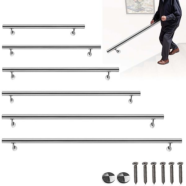 Duschparadies Handlauf Edelstahl Handlauf Wandhandlauf Treppengeländer günstig online kaufen