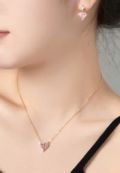 BRELLATO Schmuckset Herz-Anhänger Halskette Ohrstecker, Geschenk-Idee günstig online kaufen